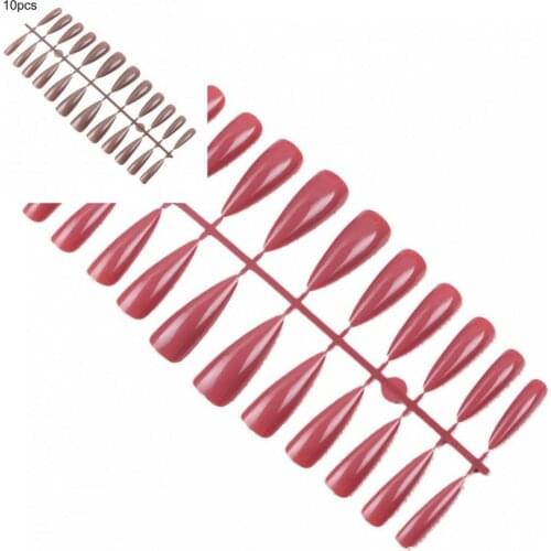 ABS 240Pcs/Set Thin Decorated Stiletto Press On Art Extension Tips Ultra Long Nail Tip Detachable for Salon