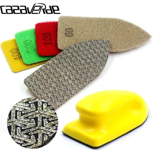 DC-AEHPP01 120*55mm Electroplated diamond hand polishing pad for polishing glass,stone,tiles,aluminum and iron steel