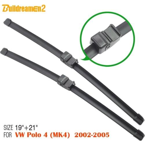 Buildreamen2 Auto Soft Rubber Window Wiper Blade Windshield Wiper Blades 1Pair For Volkswagen Polo 4 (MK4) 2002-2005