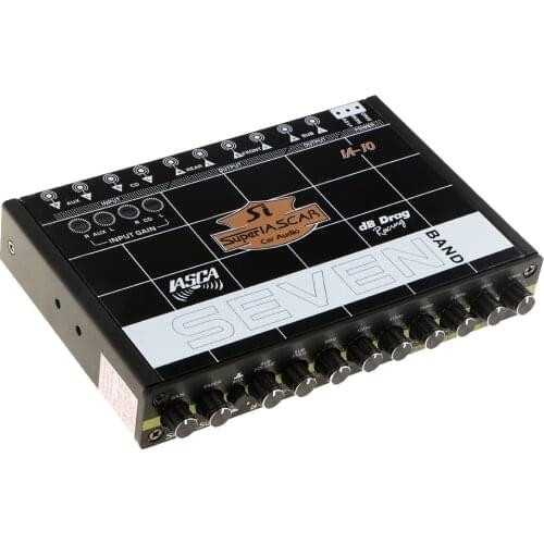 Easy Install Safety EQ7 Car Audio Equalizer EQ Front Rear Output 10-14.4V