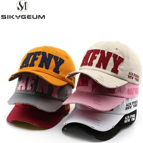 SIKYGEUM 2021 Men Women Baseball Caps Letter Embroidery Cotton Sports Cap Male Female Snapback Hat Golf Tenis Caps Sun Hat Black