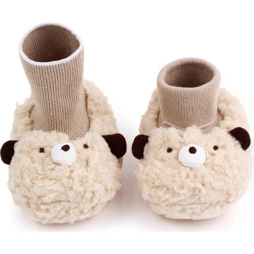 New Winter Baby boots Cute Bear Animal girls Boys knitting booties Super Keep Warm Infant Toddler shoes 0-18 M