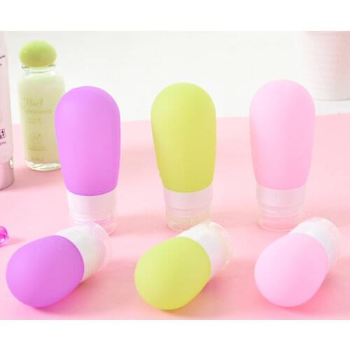 38/60/80ml Portable Spherical Silicone Refillable Mini Traveler Packing Bottle Press Bottle For Lotion Shampoo Dispenser