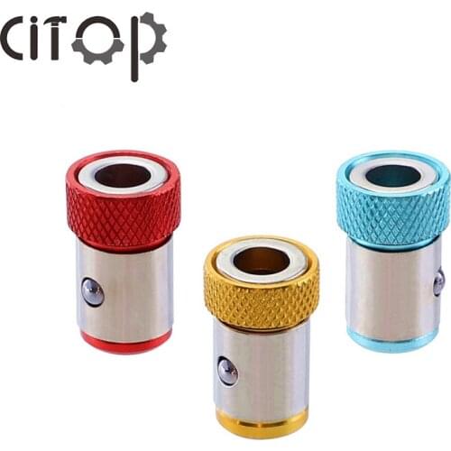 Citop 1pcs 1/4'' 6.35mm Hex Electric Screwdriver Bit Screwdriver Magnetic Ring S2 Alloy Steel Removable Strong Magnetizer
