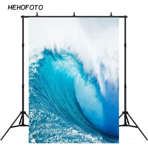 Backdrop for Photography Summer Surfing Party Photo Background Blue Ocean Wave Portrait Backdrops for Photo Booth Studio Props