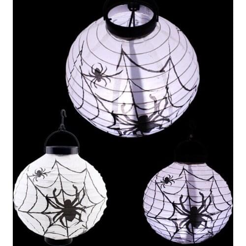 Halloween Decoration Paper Lanterne For Home and Haunted House Horror Lighting Pumpkin Spider Bat SKull Hanging Lantern