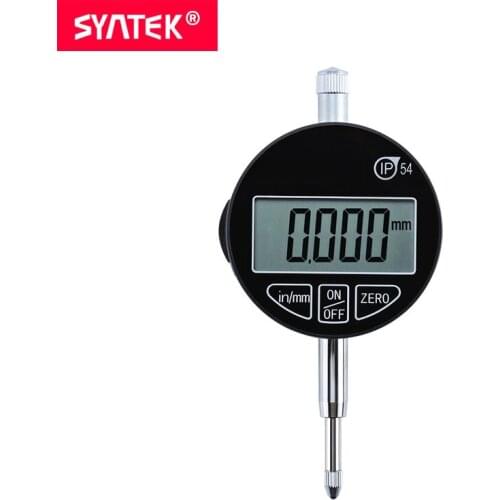 Syntek Indicator Range 0-25.4mm 1inch IP54 Oil-proof Electronic Digital dial indicators 0.001mm Digital dial Gauge Metric Inch