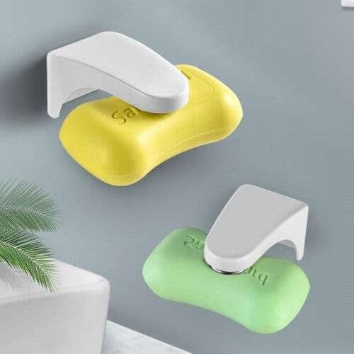 Creative Soap Holder Magnetic Soap Box Seamless Wall-Mounted Soap Holder Drainage Storage Finishing Racks Strong Soap Box