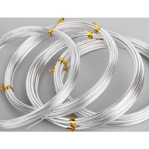 Silver Color 1mm/1.5mm/2.mm/2.5mm Anadized Aluminum Wire soft DIY jewelry craft versatile painted aluminium metal wire