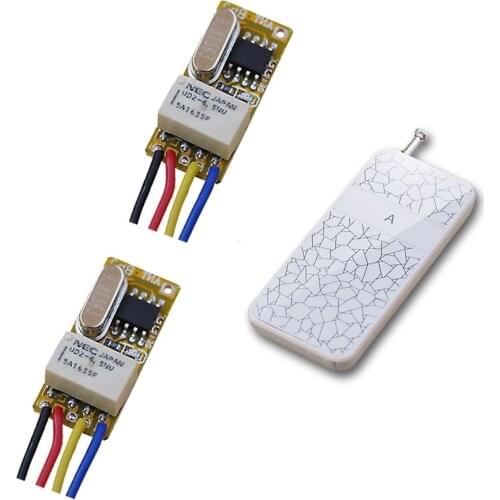 DC 3.5V -12V Mini Relay 2 Receiver & Transmitter 3.7V 4.5V 5V 6V 9V 12V Micro Remote Control Switch Small RX TX