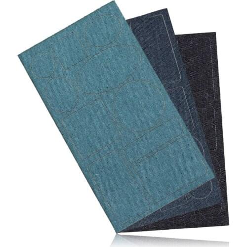 Fashion Multi-square Stick-On Patch DIY Jeans Iron On Denim fabric Patches Repair Pants Knee Applique Fabric Sewing Accessory