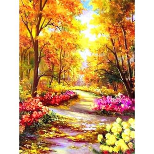 Scenery Landscape DIY Cross Stitch 11CT Embroidery Kits Needlework Craft Set Printed Canvas Cotton Thread Home Design