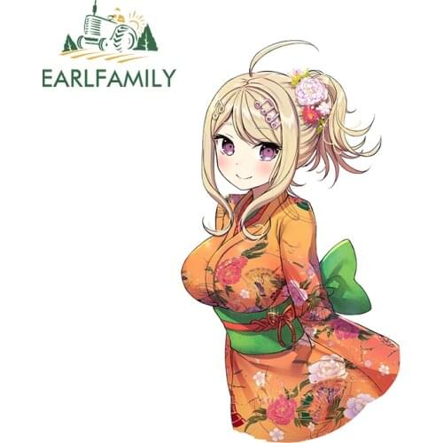 EARLFAMILY 13cm x 7.1cm for Kaede Akamatsu Car Assessoires Stickers Scratch-Proof DIY Decal Funny Motorcycle Sunscreen Decor