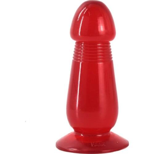 New Large Butt Plug Wine Red Transparent Anal Dildo With Suction Cup Mushroom Shape Sex Toys For Woman Man Erotic Products