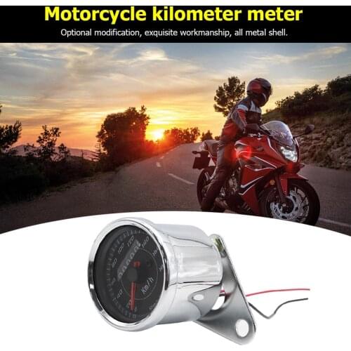Hot Sale Motorcycle Odometer Wear-resistant LED Backlight Retro Motorcycle Odometer Speedometer 0-180km/h DC 12V Universal