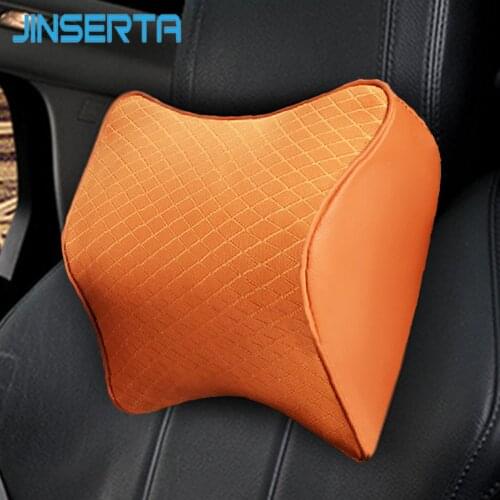 JINSERTA Space Memory Foam Neck Pillow Car Seat Head Support Cushion Travel Pillow Comfortable Headrest Auto Accessories