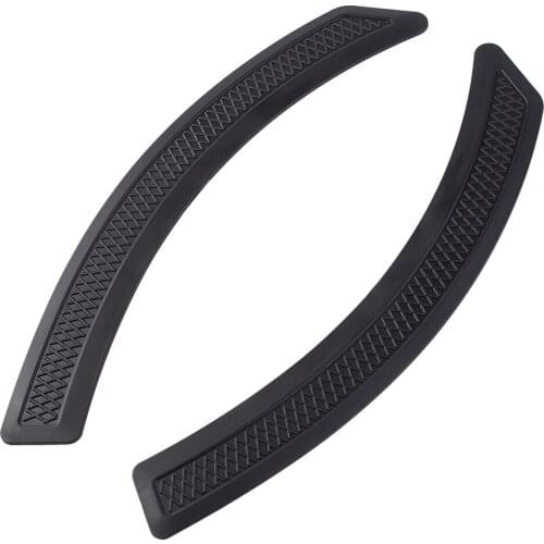 Car Wheel Wells Fender Eyebrow Edge Trim Protector Rubber Strips Side Bumper Protection Guard Anti-Scratch Corner PAD Black