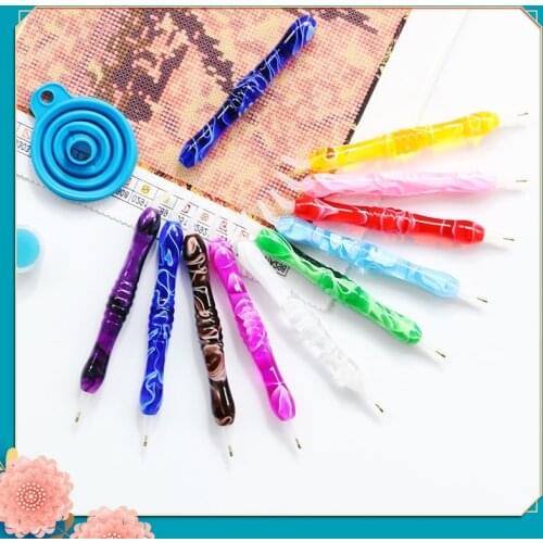 Diamond Painting Pen 5D Resin Point Drill Pens Tools DIY Handmade Embroidery Cross Stitch Colorful Point Pen Sewing Accessories
