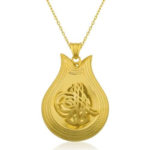 Silverlina Silver Yellow Tuğra Lady Necklace