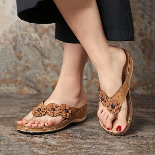 Summer Women Beach Slippers Platform Flip Flops Womens Comfort Sandals Shoes Slippers Flower Outdoor Casual Woman Slippers