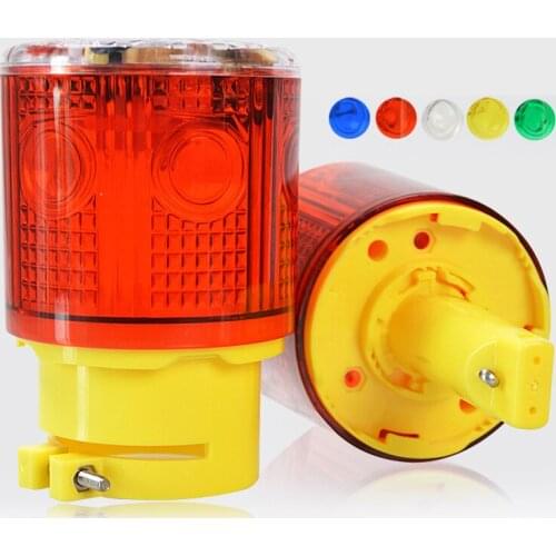 Rain-proof Optical Controlled No Switch Solar Warning alarm lamp light Safety Signal Beacon emergency traffic Alarm Lamp