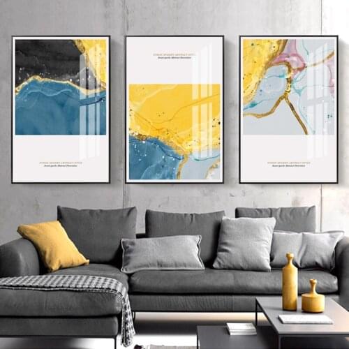 Nordic Modern Art Abstract Triple Wall Posters Avant Canvas Painting and Prints for Living Room Bedroom Aisle Porch Decoration
