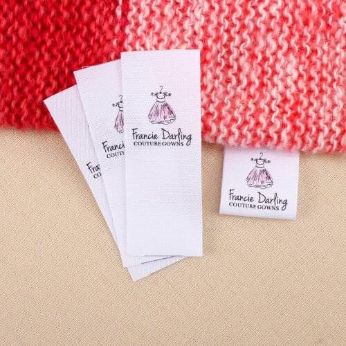 Fold Cotton Fabric Sewing Labels, Gift For Knitters, Mothers Day Gift, Handmade Gift, Personalized Brand, Fold tag (MD1016)
