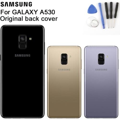 Samsung Glass Battery Rear Case For GALAXY A8 2018 Edition A530N SM-A530N A530F Phone Battery Backshell Back Battery Cover Cases