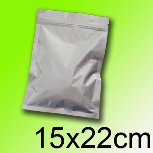 Aluminum foil zip lock bag 15cmx22cm 100pcs/lot