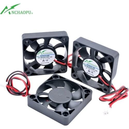 ACP5010 5cm 50mm fan 50x50x10mm DC5V 12V 24V 2pin Cooling fan suitable for micro-chassis router inverter power supply charger