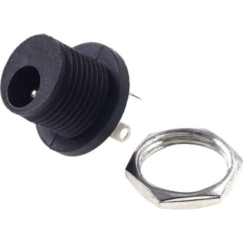 10 pcs with Screw DC power socket 12V Power Jack Center Pin size 2.0mm Dia. for Diameter 2.1mm Power Plug