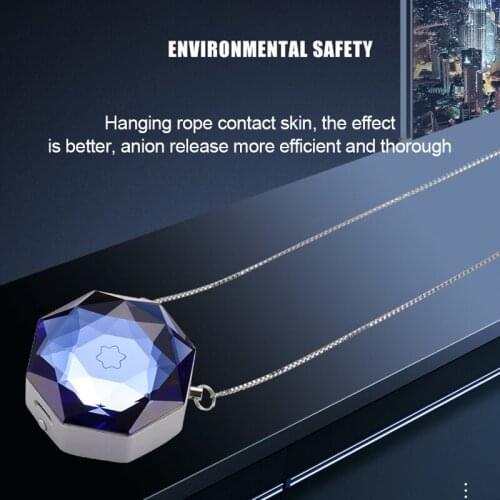 Air Purifier Lollipop Shape Wearable Necklace Mini Portable USB Air Cleaner Negative Lon Generator Low Noise Air Purifier