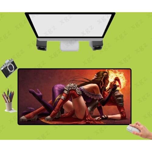 XGZ Anime Girl Boy Hug Kiss Large Lock Edge Mouse Pad Mat Desk Table Mousepad Office Cushion Super Big Mat Size Can Be Selected