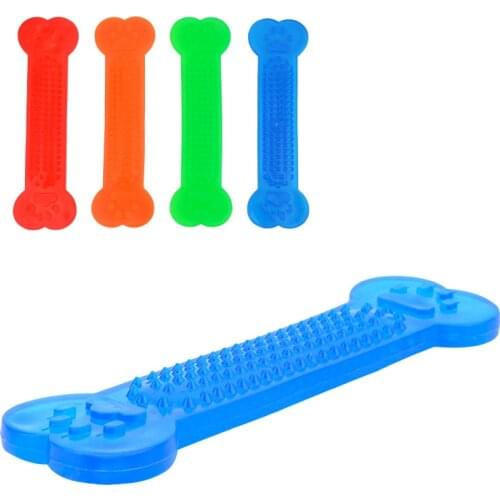 Dog Chew Toys Durable Rubber Bone Aggressive Soft Jagged Toothbrush Puppy Tooth Cleaning Dental Care for Dog Pet Accessories