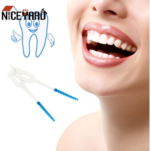 NICEYARD 40pcs/pack Dental Floss Teeth Stick Toothpick Oral Care Toothpicks Massage Gums Gums Interdental Brush