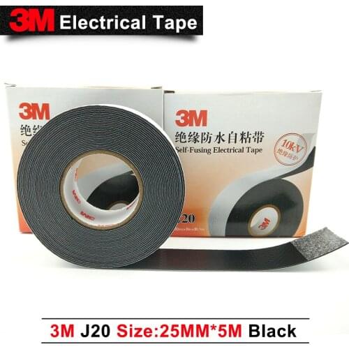 1 Roll (25mm*5m*0.7mm) High quanlity 3M J20 Self-Fusing Electrical Tape electrical insulation tape for motor PVC Tape