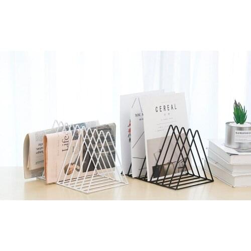 1PC Iron Bookshelf Magazine Display Stand Newspapers Storage Rack Vintage Organizer Storage Holder Office Decor Book Rack JL 207