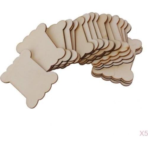 100 Pieces Wood Thread Floss Bobbins Ribbon Twine Reel Organizer