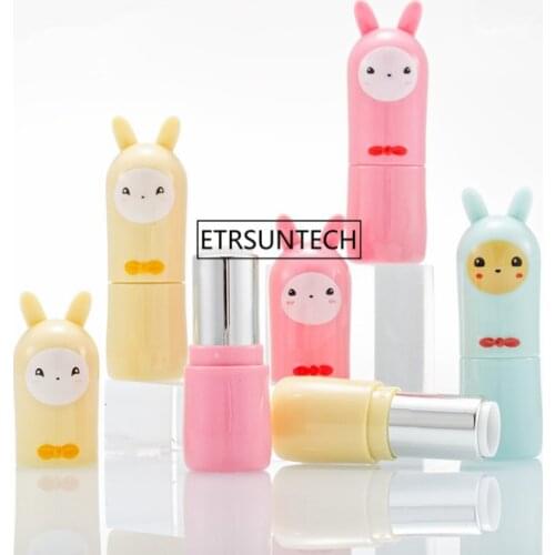 100pcs New Arrival Cute Lipstick Tube, Empty Pink/Green Lovely Lip Balm Container, DIY Plastic Empty Lip Balm Tube F2225