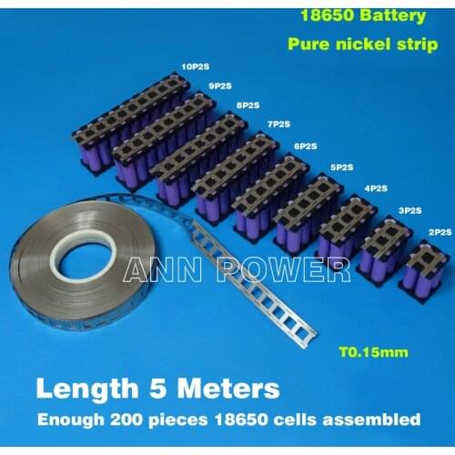 18650 Cylindrical batteries nickel belt 18650 cell nickel strip lithium battery pure nickel tape Used for 18650 battery holder