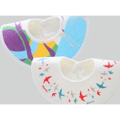 2pc/lot Baby Waterproof Bibs Cotton print Cloth Bibs Saliva Towel Clothing Bandana bibs Boys Girls