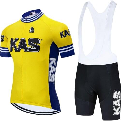 2021 Team KAS Cycling Clothes Summer Quick Dry Breathable Short Sleeve Cycling Jersey Men Completo Ciclismo Estivo BICYCLING