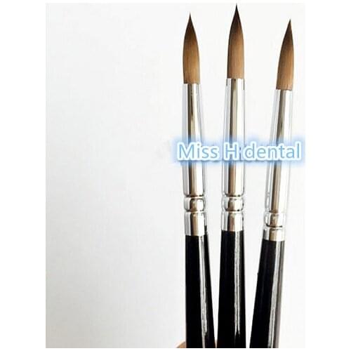 3Pcs Dental Porcelain Brush Pen 8# Dental Lab Equipment Dental Brush Pen