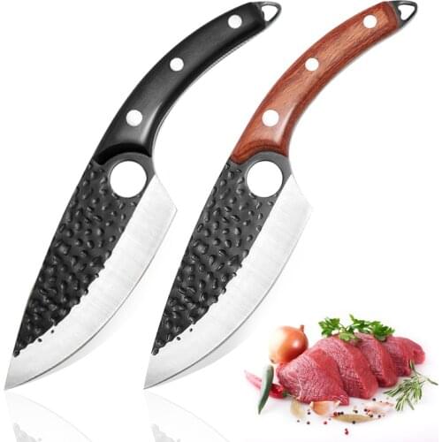 6 Inch Hand Forged Stainless Steel Butcher Knife Boning Knife Fish Knife Kitchen Meat Cleaver Cooking Tool