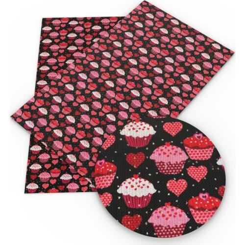 David accessories 20*33cm heart flower faux artificial Synthetic leather fabric hair bow diy decoration crafts 1piece,1Yc5653