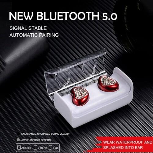 Bluetooth headset with drilling wireless dual ear invisible love in ear 5.0 for Apple oppo Huawei