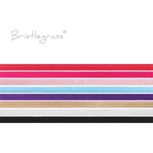 BRISTLEGRASS Wholesale 50 Yard 1/8" 3mm Nylon Knitted Skinny Elastic Spandex Band String Headband Face Cover Earloop Sewing Trim