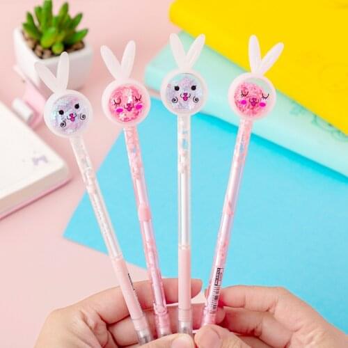 Ellen Brook 1 PCS Stationery Cute Kawaii Rabbit Gel Pen School Office Supplies Creative Sweet Pretty Lovely Pen