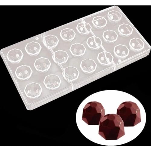 21 Grid 3D Chocolate Ball Bar Molds Tray Bakery Form Sphere Polycarbonate Mold of Chocolate Moulds Candy Baking Pastry Tools