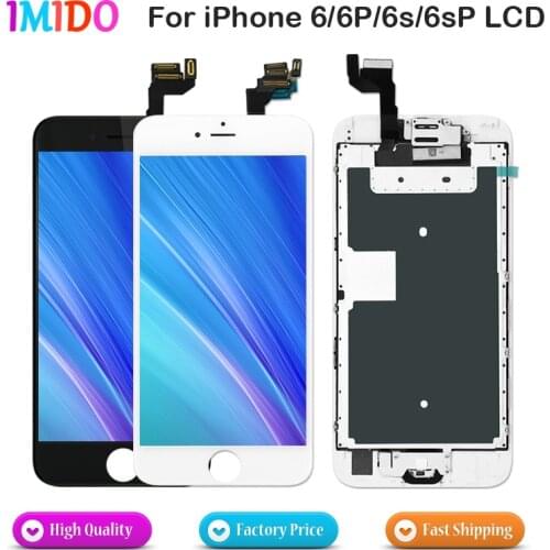Grade Pantalla LCD For iPhone 6 6S PLUS Display+Home Button+Front Camera+Speaker+3D Force Touch Screen Digitizer Assembly AAA